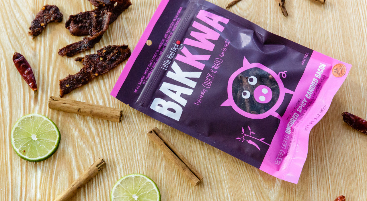 sofi gold medal savory snacks Hickory Smoked Spicy Candied Bacon Gluten Free protein rich snacks